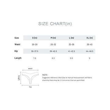 DEANGELMON Seamless Thongs for Women No Show Thong Underwear Women Comfortable Multiple Pack (6P10,M)