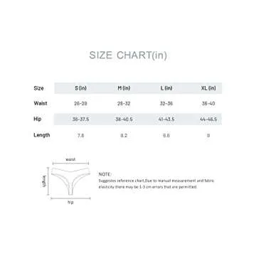 DEANGELMON Seamless Thongs for Women No Show Thong Underwear Women Comfortable Multiple Pack (6P10,M)