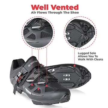 Gavin Elite MTB Cycling Shoe SPD Compatible Unisex Black