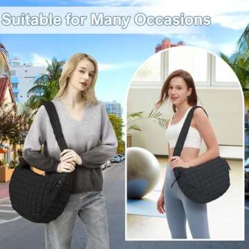 CATMICOO Puffer Tote Bag for Women: Carryall Puff Shoulder Bag for Travel - Lightweight Quilted Bag ...