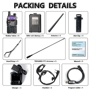 BaoFeng UV-5R Pro High Power Walkie Talkie Pack