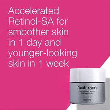 Neutrogena Anti-Aging Rapid Wrinkle Repair Retinol Regenerating Cream, 0.5 Oz Mini, & Neutrogena Anti-Aging Rapid Wrinkle Repair Retinol Pro+ 0.5% Power Serum, Travel Size 1 Fl. Oz