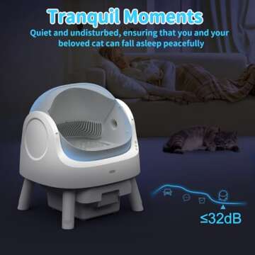 AutoScooper 11 Self Cleaning Cat Litter Box, Automatic Cat Litter Box for Multiple Cats, Integrated Safety Protection with Open-Top Design