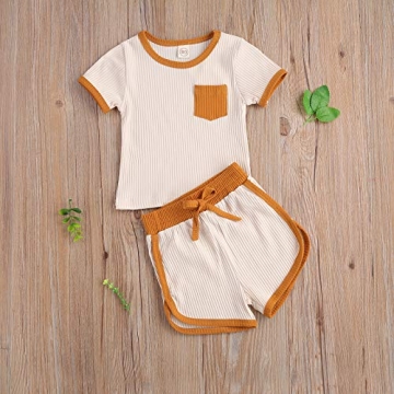 YOKJZJD Baby Summer Knit Tracksuit for Toddlers