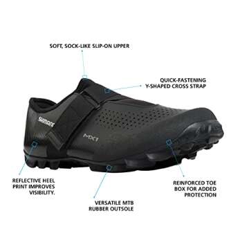 SHIMANO SH-MX100 Multi-Use Off-Road Cycling Shoe, Black, 14-14.5 Women / 11-11.5 Men (EU 46)