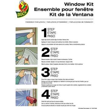 Duck Brand Indoor 5-Window Shrink Film Insulator Kit, 62-Inch x 210-Inch, 286217