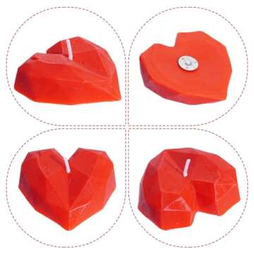 20 Pcs Heart Floating Candles Centerpieces, 1.5 Inch Unscented Floating Candles Small Decoration for Valentine's Day, Thanksgiving, Wedding and Home Decor