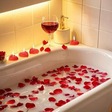 20 Pcs Heart Floating Candles Centerpieces, 1.5 Inch Unscented Floating Candles Small Decoration for Valentine's Day, Thanksgiving, Wedding and Home Decor