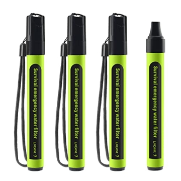 4 Pack Portable Water Filter Straws for Outdoor Emergencies