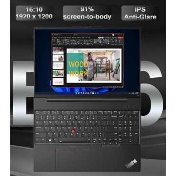 Lenovo ThinkPad E16 G2 Business Laptop Computer, 16" FHD+, AMD 8-Core Ryzen 7 7735HS (Beat i7-1360P), 32GB DDR5, 1TB PCIe SSD, WiFi 6E, Fingerprint Reader, Backlit Keyboard, Windows 11 Pro, AZ-XUT