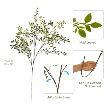 Uqueeten 43.3" Nantian Bamboo Artificial Plant Decoration