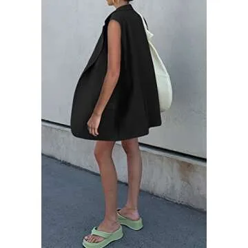 Grlasen Sleeveless Blazer Women Office Cardigan Stylish