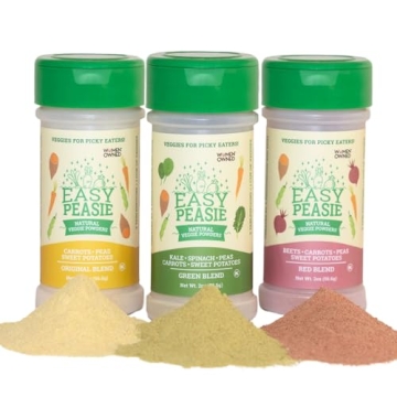 Easy Peasie Natural Vegetable Powders for Picky Eaters | Hidden Veggie Powder for Kids (3-Pack: Orig...
