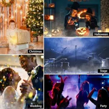 Donner Fog Machine with 13 Colors, 500W 2000CFM Party Smoke Machine with RGB LED Light, Indicate Light with 2 Wireless Remote Controls for Halloween Festival Wedding Indoor Use