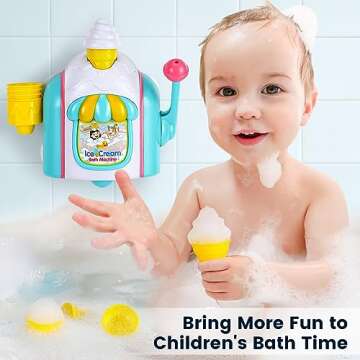 Ice Cream Bubble Maker Bath Toys for Toddlers
