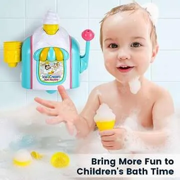 Ice Cream Bubble Maker Bath Toys for Toddlers