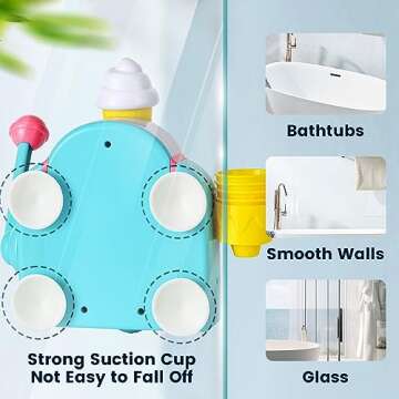 Ice Cream Bubble Maker Bath Toys for Toddlers