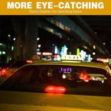 USB LED Light Sign for Drivers - Scrolling Display, Suction Cup Installation