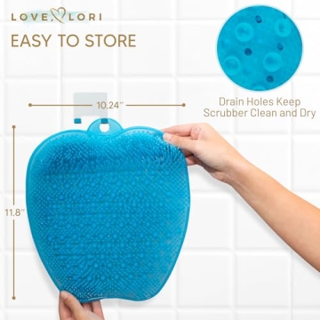 Love, Lori Premium Silicone Foot Scrubber Mat for Comfortable Showering