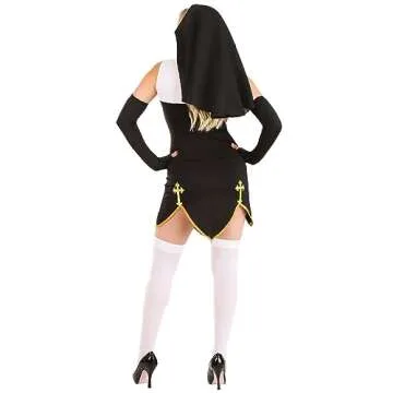 Music Legs Sexy Nun Costume for Daring Fun
