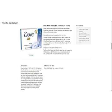 Dove White Cream Bar 4.75 Oz / 135 Gr (Pack of 12)