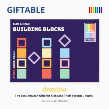 BLUE GINKGO Silicone Rainbow Blocks for Kids - 24 PC