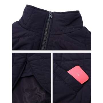 AMEBELLE Women’s Quilted Oversized Puffer Jacket Lightweight Zip Up Winter Warm Coat Outerwear with Pockets(2612-BlackX1-M)