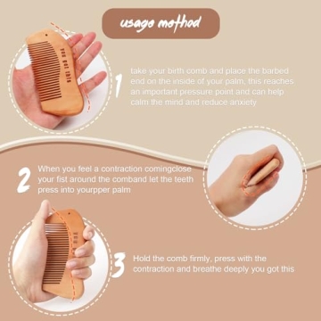 VZZNN Birthing Comb for Pain Relief during Labor