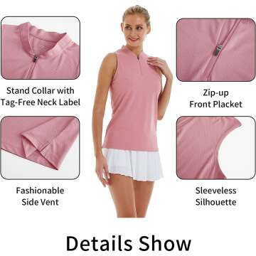 Women's Quick Dry Polo Golf Shirt UPF 50