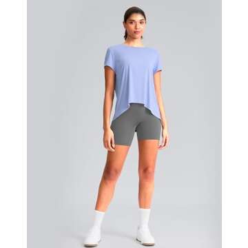 SANTINY Breathable Workout Tops for Women - Stylish & Cool