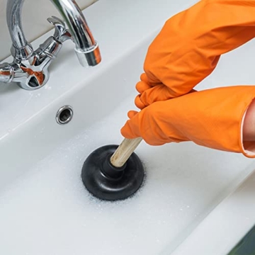 HINSOCHA Durable Nitrile Cleaning Gloves - 3 Pairs