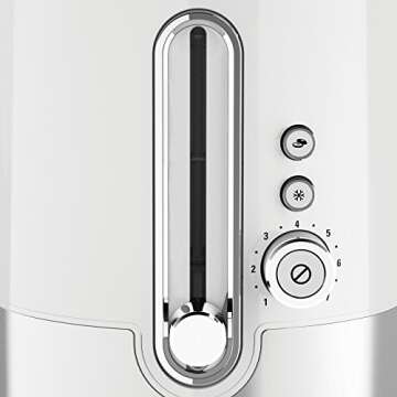 Black+Decker 2 Slice Toaster with extra wide slots – White (TR2200WSD)