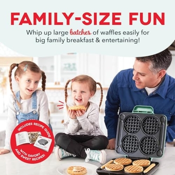 DASH Multi Mini Waffle Maker for Family-Friendly Breakfasts
