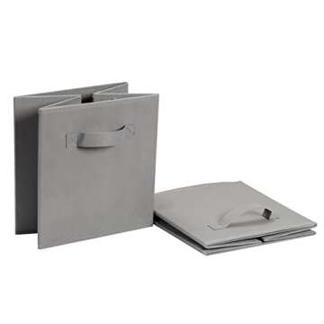 Amazon Basics Cube Storage Bins with Handles, 6 Pack