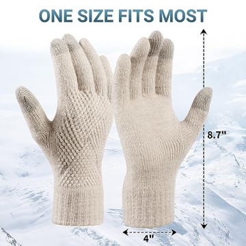 Trifabricy Winter Gloves - Warm Touchscreen Fleece Gloves