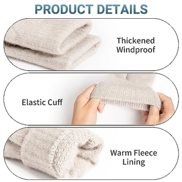 Trifabricy Winter Gloves - Warm Touchscreen Fleece Gloves