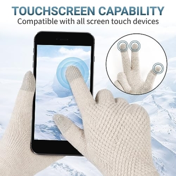 Trifabricy Winter Gloves - Warm Touchscreen Fleece Gloves