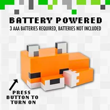 Paladone Minecraft Cute Fox Night Light for Kids & Gamers