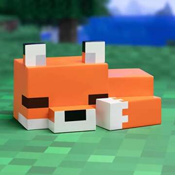 Paladone Minecraft Cute Fox Night Light, Soft Orange Glow, Officially Licensed Minecraft Decor and Desk Lamp for Gaming Room or Kids and Tween Bedroom