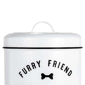 Amici Pet Dog Kiss Metal Food Canister, X-Large, 140oz