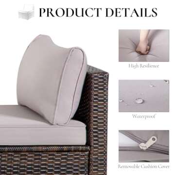 HYDRAGARDEN 7pc Patio Furniture Set - Comfort Meets Style