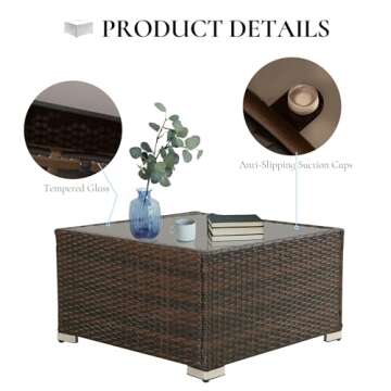 HYDRAGARDEN 7pc Patio Furniture Set - Comfort Meets Style