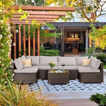 HYDRAGARDEN 7pc Patio Furniture Set - Comfort Meets Style