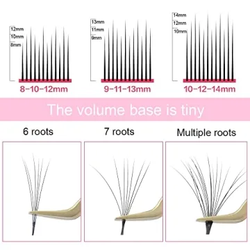 NAGARAKU Easy Fan Premade Eyelash Extensions for Volume