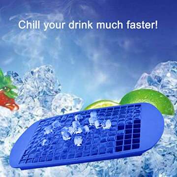 LeeYean Silicone Mini Ice Cube Trays for Quick Chilling