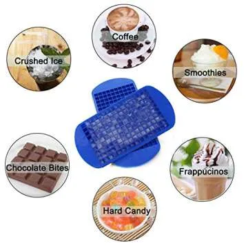LeeYean Silicone Mini Ice Cube Trays for Quick Chilling