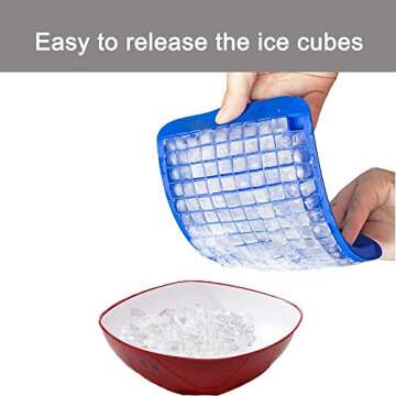 LeeYean Silicone Mini Ice Cube Trays for Quick Chilling