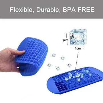 LeeYean Silicone Mini Ice Cube Trays for Quick Chilling
