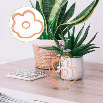 VOSAREA Clear Acrylic Vase Cloud Shaped Flower Vase Make Up Brush Pen Holder Elegant Modern Contemporary Design Vase for Home Office Wedding Decor