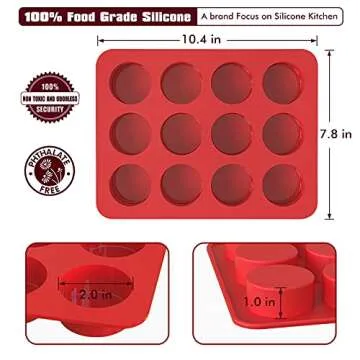 2 inch Chocolate Covered Oreo Molds Silicone - Set of 2-24 Cup SILIVO Chocolate Cookie Molds for Baking, Round Silicone Molds for Sandwich Cookie,Muffin,Cupcake,Pudding,Chocolate Coated Oreos